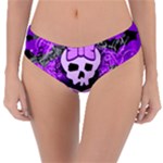 Purple Girly Skull Reversible Classic Bikini Bottoms