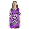 Shoulder Cutout Velvet One Piece 