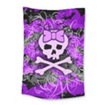 Purple Girly Skull Small Tapestry
