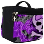 Purple Girly Skull Make Up Travel Bag (Big)