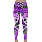 Purple Girly Skull Lightweight Velour Classic Yoga Leggings