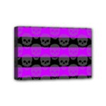 Purple Goth Skulls  Mini Canvas 6  x 4  (Stretched)