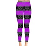 Purple Goth Skulls  Leggings 