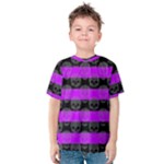 Purple Goth Skulls  Kids  Cotton Tee