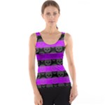 Purple Goth Skulls  Tank Top