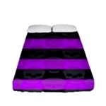 Purple Goth Skulls  Fitted Sheet (Full/ Double Size)