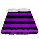 Purple Goth Skulls  Fitted Sheet (California King Size)