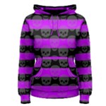 Purple Goth Skulls  Women s Pullover Hoodie