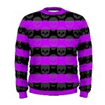 Purple Goth Skulls  Men s Sweatshirt