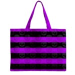 Purple Goth Skulls  Zipper Mini Tote Bag