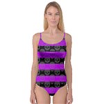 Purple Goth Skulls  Camisole Leotard 