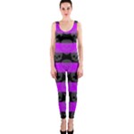 Purple Goth Skulls  One Piece Catsuit
