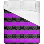 Purple Goth Skulls  Duvet Cover (California King Size)
