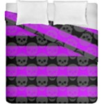 Purple Goth Skulls  Duvet Cover Double Side (King Size)