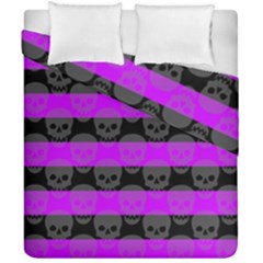 Purple Goth Skulls  Duvet Cover Double Side (California King Size) from ArtsNow.com