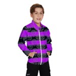 Purple Goth Skulls  Kids  Windbreaker