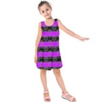 Purple Goth Skulls  Kids  Sleeveless Dress