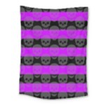 Purple Goth Skulls  Medium Tapestry