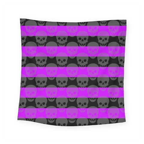 Purple Goth Skulls  Square Tapestry (Small) from ArtsNow.com