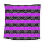 Purple Goth Skulls  Square Tapestry (Large)