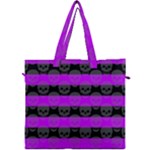 Purple Goth Skulls  Canvas Travel Bag