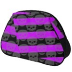 Purple Goth Skulls  Full Print Accessory Pouch (Big)