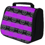 Purple Goth Skulls  Full Print Travel Pouch (Big)