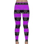 Purple Goth Skulls  Lightweight Velour Classic Yoga Leggings