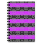 Purple Goth Skulls  5.5  x 8.5  Notebook