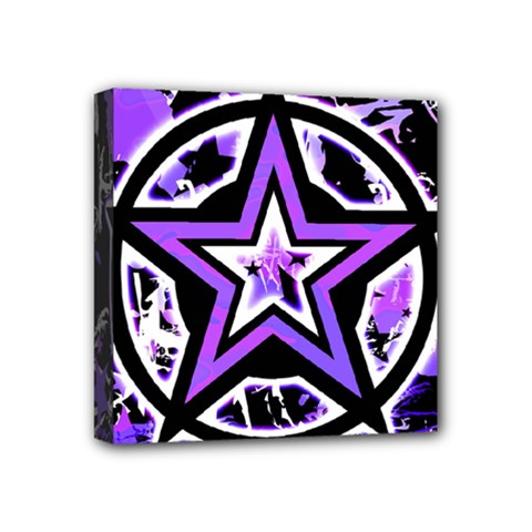 Purple Star Mini Canvas 4  x 4  (Stretched) from ArtsNow.com