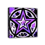 Purple Star Mini Canvas 4  x 4  (Stretched)