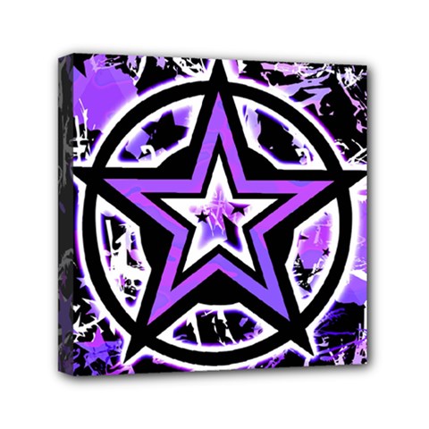 Purple Star Mini Canvas 6  x 6  (Stretched) from ArtsNow.com