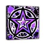 Purple Star Mini Canvas 6  x 6  (Stretched)