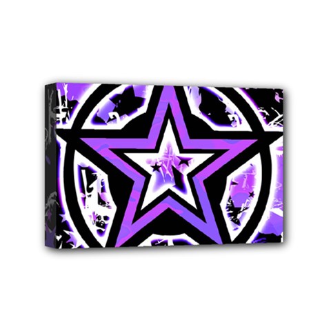 Purple Star Mini Canvas 6  x 4  (Stretched) from ArtsNow.com