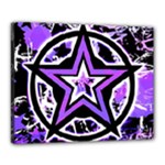 Purple Star Canvas 20  x 16  (Stretched)