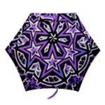 Purple Star Mini Folding Umbrella