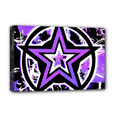 Purple Star Deluxe Canvas 18  x 12  (Stretched) from ArtsNow.com
