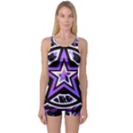 Purple Star One Piece Boyleg Swimsuit