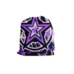 Purple Star Drawstring Pouch (Medium)