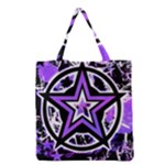 Purple Star Grocery Tote Bag