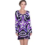 Purple Star Long Sleeve Nightdress