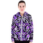 Purple Star Women s Zipper Hoodie