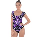 Purple Star Short Sleeve Leotard 