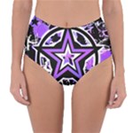 Purple Star Reversible High-Waist Bikini Bottoms