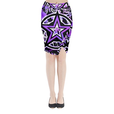 Purple Star Midi Wrap Pencil Skirt from ArtsNow.com