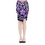 Purple Star Midi Wrap Pencil Skirt