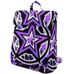 Purple Star Flap Top Backpack