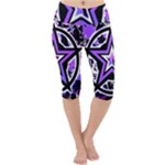 Purple Star Lightweight Velour Cropped Yoga Leggings