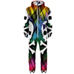 Rainbow Plaid Skull Hooded Jumpsuit (Men)