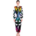 Rainbow Plaid Skull OnePiece Jumpsuit (Ladies)